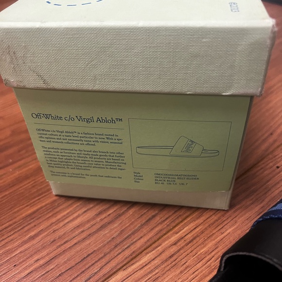 Off-White Black and Blue Slides - Picture 3 of 3